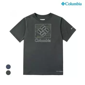 Футболка с короткими рукавами и принтом Columbia Kids, темно-серая Dark Grey/120(XS)