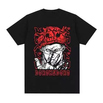 Футболка с короткими рукавами и принтом японского аниме «Дорохедоро», 90-е годы, мужские и женские модные повседневные футболки большого размера L