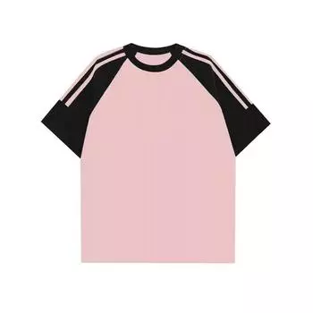 Футболка с короткими рукавами из чистого хлопка Solona с контрастным полосатым воротником и тремя полосками S серый/чёрный