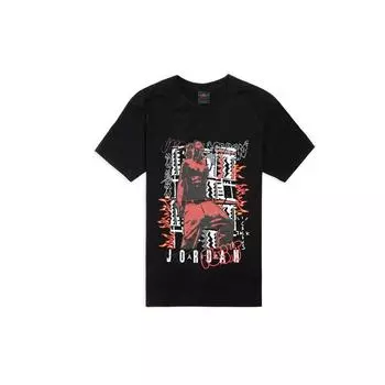Футболка с короткими рукавами Jordan x Travis Scott Collaborative Houston Rapper, мужские топы, черные CK4032-010 XS