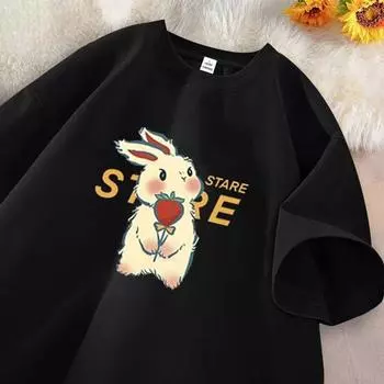 Футболка с короткими рукавами, летняя новинка, женская футболка с рисунком из мультфильмов, повседневные женские топы с короткими рукавами XS