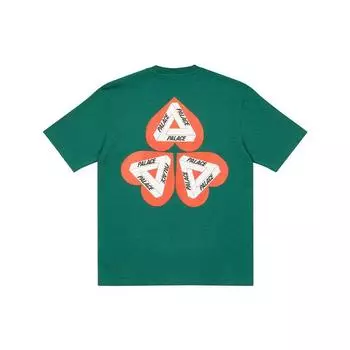 Футболка с короткими рукавами Palace Tri-Ferg Heart Pattern, топы унисекс, зеленая P20TS110 XL