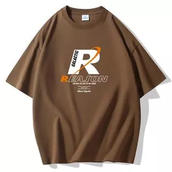 Футболка с короткими рукавами Reason Pattern для мужчин, 100% хлопок, повседневная футболка, большой размер 4XL