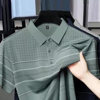 Футболка с креативным принтом, влагоотводящая, свободная, с коротким рукавом, мужская, поло M