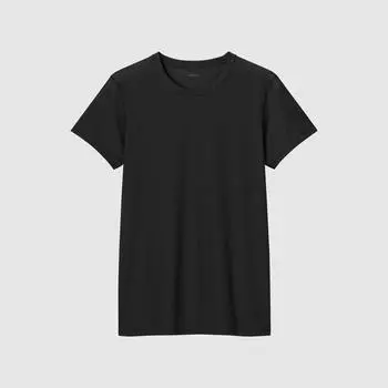 ФУТБОЛКА С КРУГЛЫМ ВЫРЕЗОМ UNIQLO AIRISM С КОРОТКИМ РУКАВОМ
