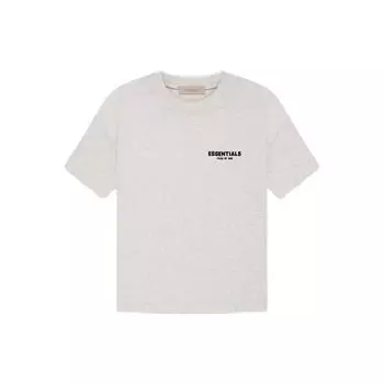 Футболка с круглым вырезом Fear of God Essentials SS22, мужские топы светло-овсяного цвета FOG-SS22-904 XL
