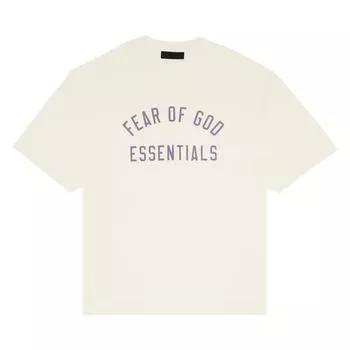 Футболка с круглым вырезом Fear of God Essentials, мужская, кремовая, 125BT244192F L