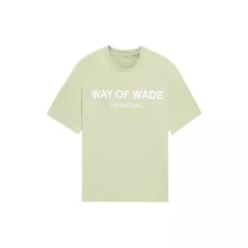 Футболка с круглым вырезом и буквенным принтом Li Ning Wade Series, повседневная, с коротким рукавом, мужские топы, цвет морской волны AHSS439-5 S