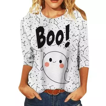 Футболка с круглым вырезом и длинным рукавом, женский паук, забавная летучая мышь, большие размеры, популярные футболки с 3D-принтом S