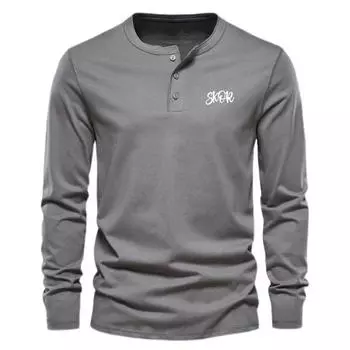 Футболка с круглым вырезом и длинным рукавом, свободная, удобная, повседневная, однотонная, с длинным рукавом, мужская футболка M белый