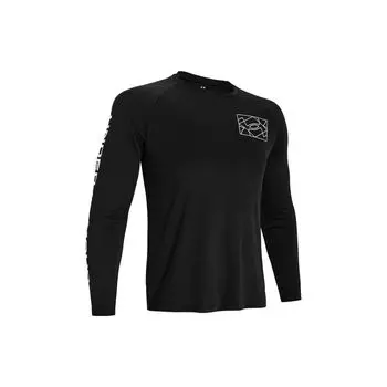 Футболка с круглым вырезом и длинными рукавами Under Armour, черные топы, черные 1378187-001 XL