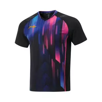 Футболка с круглым вырезом и коротким рукавом Li Ning Table Tennis Series, антибактериальная, унисекс, AAYV075-1 2XL