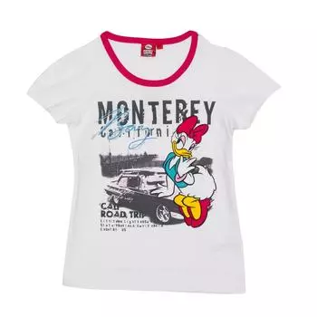 Футболка с круглым вырезом и короткими рукавами Daisy WD26120 для девочек 8 AOS белый