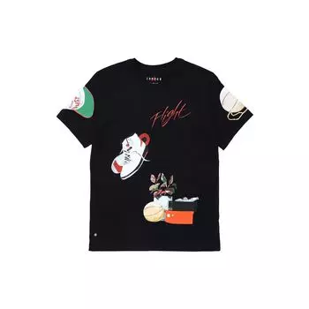 Футболка с круглым вырезом и принтом Jordan Basketball Sneaker, мужские топы, черные DQ7379-010 L