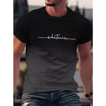 Футболка с круглым вырезом и принтом «Withever» для мужчин, модная повседневная футболка с коротким рукавом, мужская футболка Ropa De Hombre S