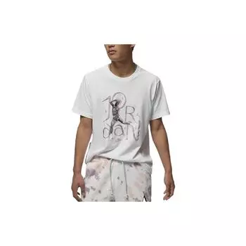 Футболка с круглым вырезом Jordan с логотипом, мужские топы, белая DM1457-100 XXL