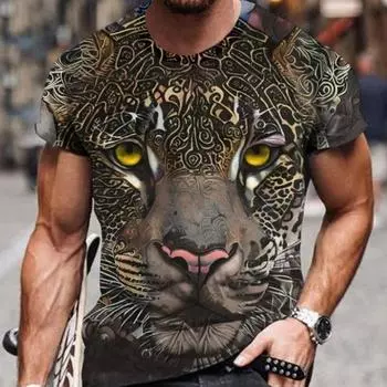 Футболка с круглым вырезом Novel 3d Tiger Print для мужчин и женщин в 2023 году, модная повседневная спортивная одежда, свободный свитер оверсайз S