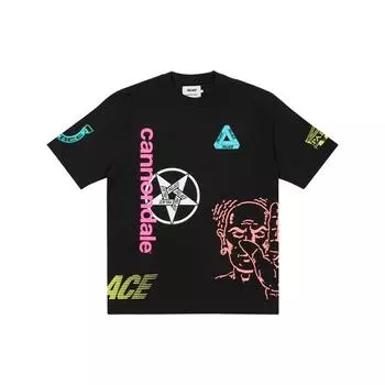 Футболка с круглым вырезом Palace x Cannondale Mad Boy с логотипом FW21, топы унисекс, черная P21CTS004 L