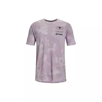 Футболка с круглым вырезом Under Armour Project Rock Statement, мужские топы с графическим принтом, фиолетовая 1374843-554 L