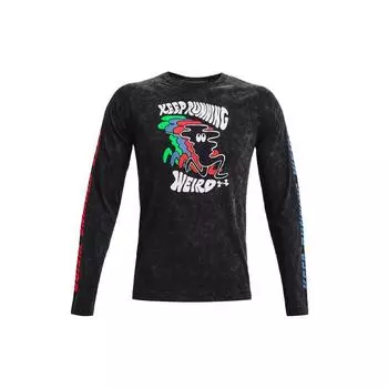 Футболка с круглым вырезом Under Armour с узором и принтом, мужские топы, черные 1367772-001 L