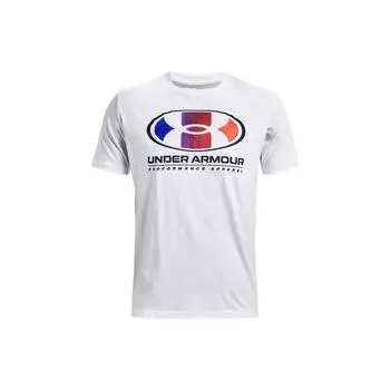 Футболка с круглым вырезом Under Armour с логотипом, мужские топы, белая 1361676-100 XXL