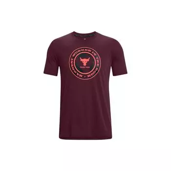 Футболка с круглым вырезом Under Armour с рисунком, мужские топы, красная 1373746-600 XL