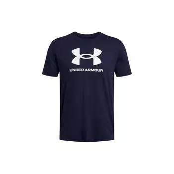 Футболка с круглым вырезом Under Armour Sportstyle, мужские топы, темно-синяя 1382911-408 M
