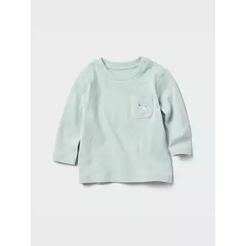 Uniqlo Япония футболка с круглым вырезом 01 OFF WHITE/100
