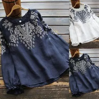 Футболка с круглым вырезом, универсальная весенне-осенняя осенняя блузка с милыми оборками по краям XL темно-синий