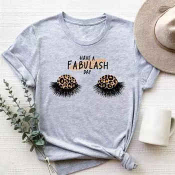 Футболка с леопардовым принтом, модная футболка в стиле 90-х, трендовая одежда, повседневная женская футболка с коротким рукавом и принтом, женская футболка с графикой S