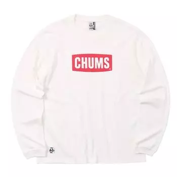 Футболка с логотипом [Chums] с длинными рукавами, мужская, белаякрасная