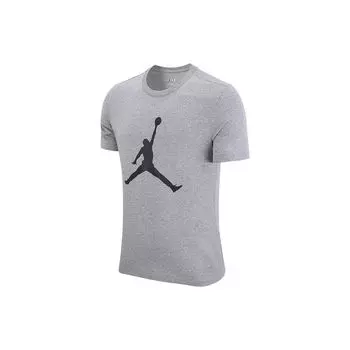 Футболка с логотипом Jordan Jumpman с круглым вырезом и короткими рукавами, мужские топы, серая DA6797-091 XS