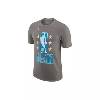 Футболка с логотипом Jordan Nba All-Star с круглым вырезом и короткими рукавами, мужские топы, серая DJ8350-089 S