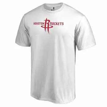 Футболка с логотипом команды Fanatics NBA Houston Rockets (США Средний, Белый) белый