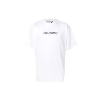 Футболка с логотипом Off-White Белые/телесные мужские топы OMAA038R21JER0090131 S