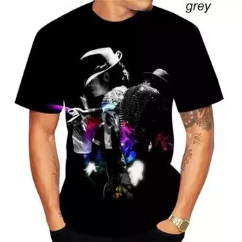 Футболка с Майклом Джексоном для мужчин и женщин, модные повседневные футболки с 3D принтом, футболка в стиле Харадзюку, уличная одежда в стиле хип-хоп, топы S