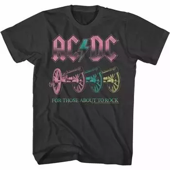Футболка с надписью «Ac/Dc Cannons Smoke» M