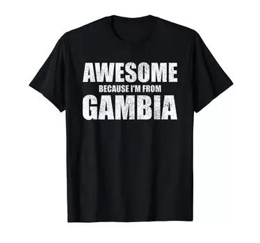 Футболка с надписью «Gambia Citizen» для путешествий в Гамбии