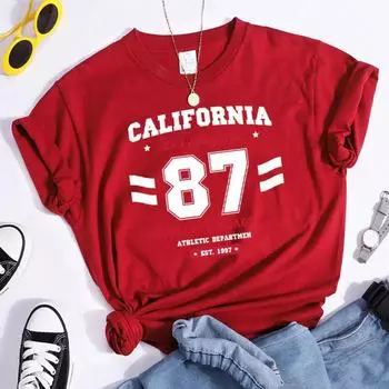 Футболка с надписью «Lose» в стиле «California Street Letter», свободная футболка с круглым вырезом, футболки в стиле «Harajuku Hipster», модная женская футболка S