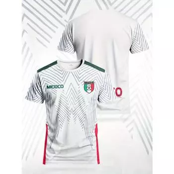 Футболка с надписью MEXICO Letter 3D Printed, мужская модная спортивная одежда, короткий рукав, спортивная мужская футболка, тренировочная футболка для игры в футбол на открытом воздухе S