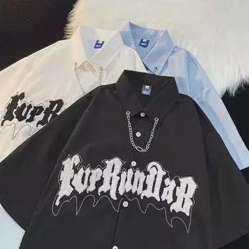 Футболка с надписью «Ретро граффити»: Унисекс летняя уличная одежда 2XL