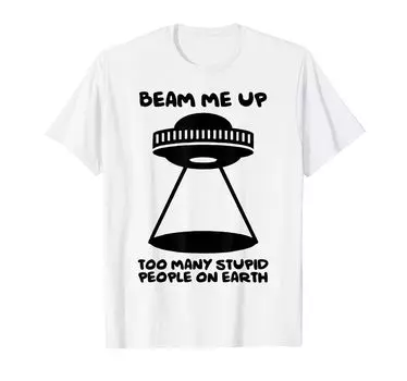 Футболка с надписью «Слишком много глупых людей на Земле» белый