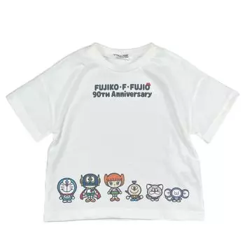 Футболка с надписью «Я Дораэмон» в честь 90-летия Фудзико Фудзио F. 2 Белый с оттенком