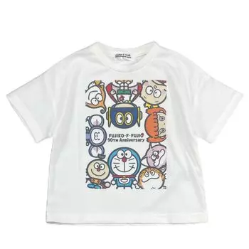 Футболка с надписью «Я Дораэмон» в честь 90-летия Фудзико Фудзио F. 1 Белый с оттенком