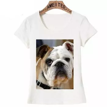 Футболка с надписью «Я не бульдог» D. Летняя модная женская футболка. Топы для забавных девочек. 3XL белый