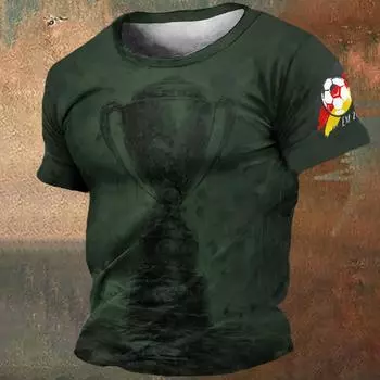 Футболка с немецким флагом, повседневные мужские футболки с коротким рукавом, футболки с принтом 3D-футбола, футболки больших размеров, топы, винтажная мужская одежда 4XL