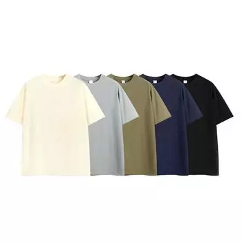 Футболка с объемным вырезом, свободный топ с круглым вырезом и короткими рукавами S