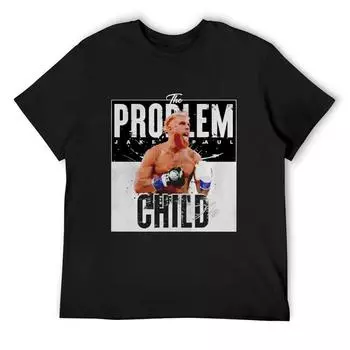 Футболка с подписью Джейка Пола «Трудный ребенок» Эстетическая одежда Топы для тяжеловесов Забавные футболки для мужчин S белый