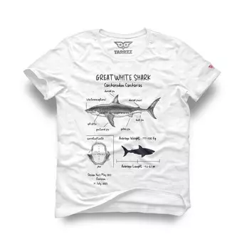Футболка с принтом «Анатомия акулы», футболка «Акула», хлопковая футболка с коротким рукавом, футболка больших размеров, Tarrzzcom