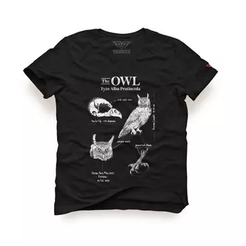 Футболка с принтом «Анатомия совы», футболки с принтом «Сова», хлопковая футболка с короткими рукавами унисекс, футболка больших размеров
